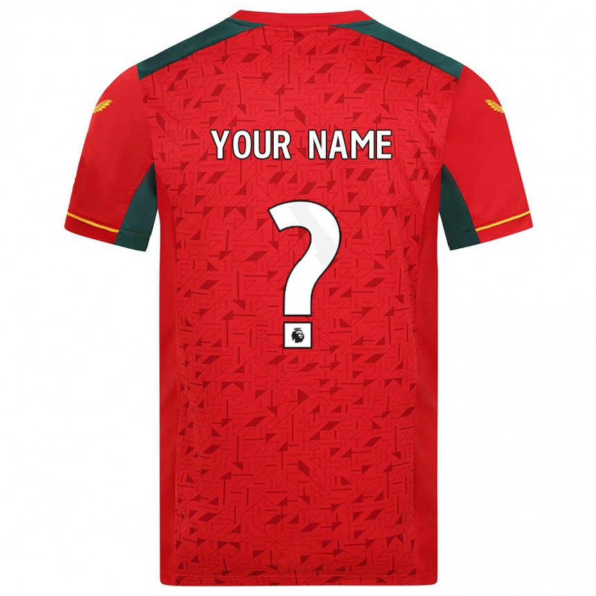 Mujer Fútbol Camiseta Su Nombre #0 Rojo 2ª Equipación 2023/24