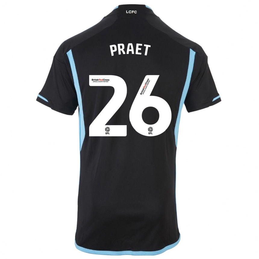 Mujer Fútbol Camiseta Dennis Praet #26 Negro 2ª Equipación 2023/24