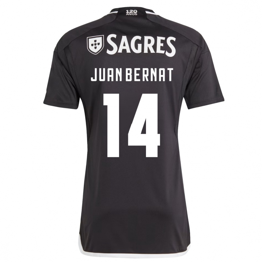 Mujer Fútbol Camiseta Juan Bernat #14 Negro 2ª Equipación 2023/24