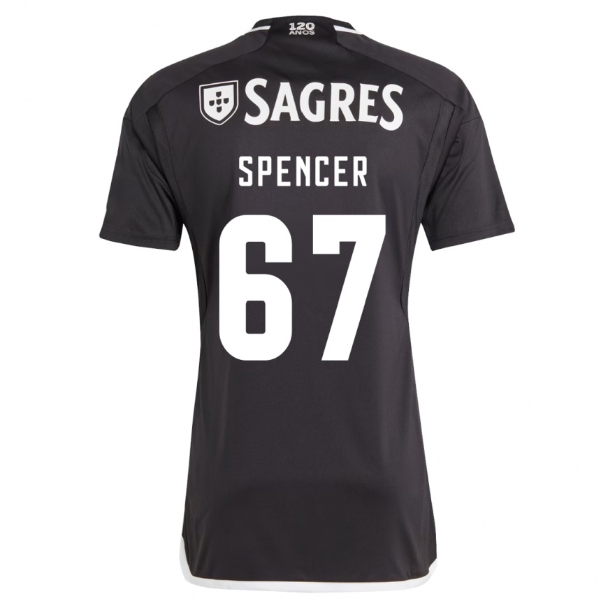 Mujer Fútbol Camiseta Diogo Spencer #67 Negro 2ª Equipación 2023/24