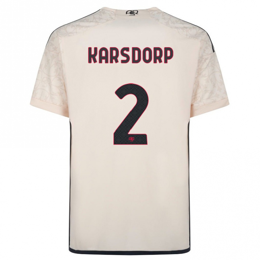 Mujer Fútbol Camiseta Rick Karsdorp #2 Blanquecino 2ª Equipación 2023/24