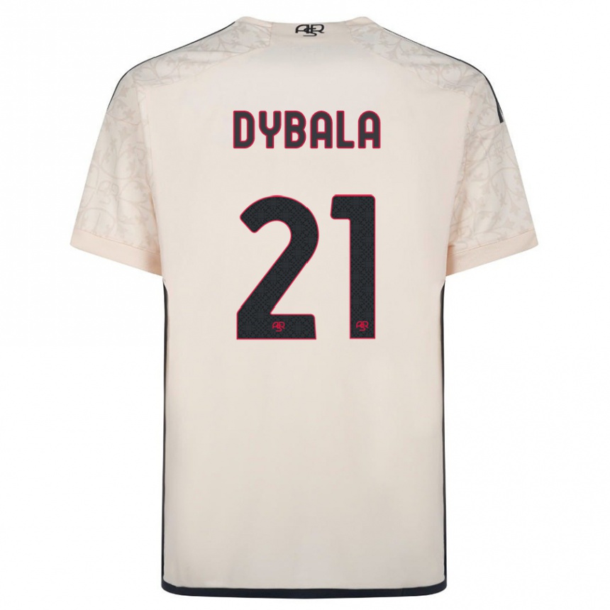 Mujer Fútbol Camiseta Paulo Dybala #21 Blanquecino 2ª Equipación 2023/24