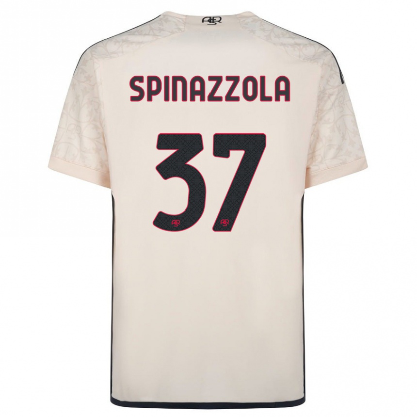 Mujer Fútbol Camiseta Leonardo Spinazzola #37 Blanquecino 2ª Equipación 2023/24