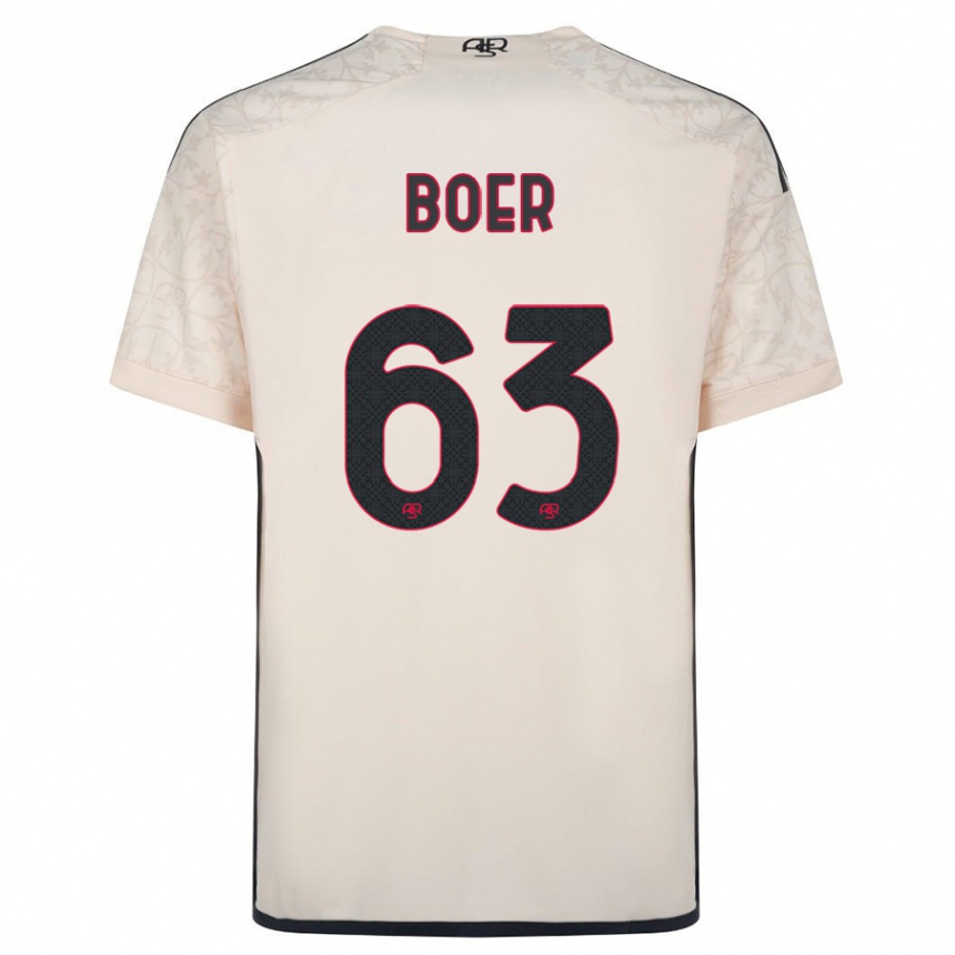 Mujer Fútbol Camiseta Pietro Boer #63 Blanquecino 2ª Equipación 2023/24