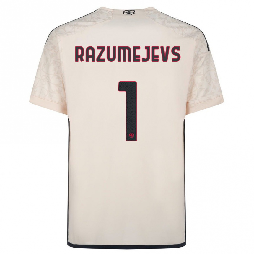 Mujer Fútbol Camiseta Vladislavs Razumejevs #1 Blanquecino 2ª Equipación 2023/24