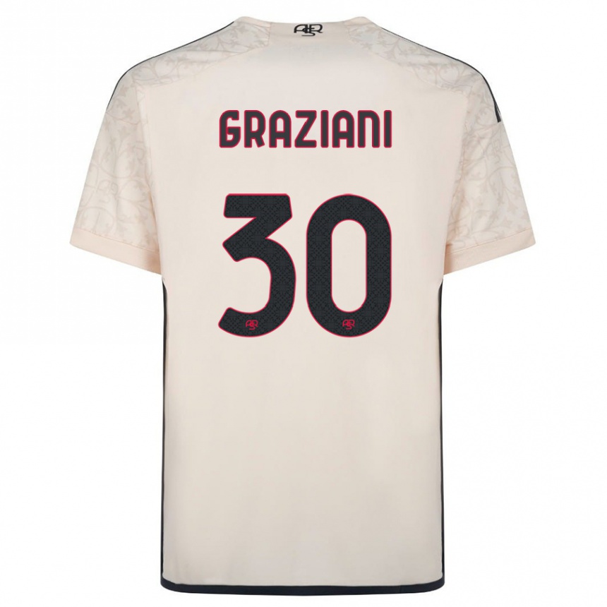 Mujer Fútbol Camiseta Leonardo Graziani #30 Blanquecino 2ª Equipación 2023/24