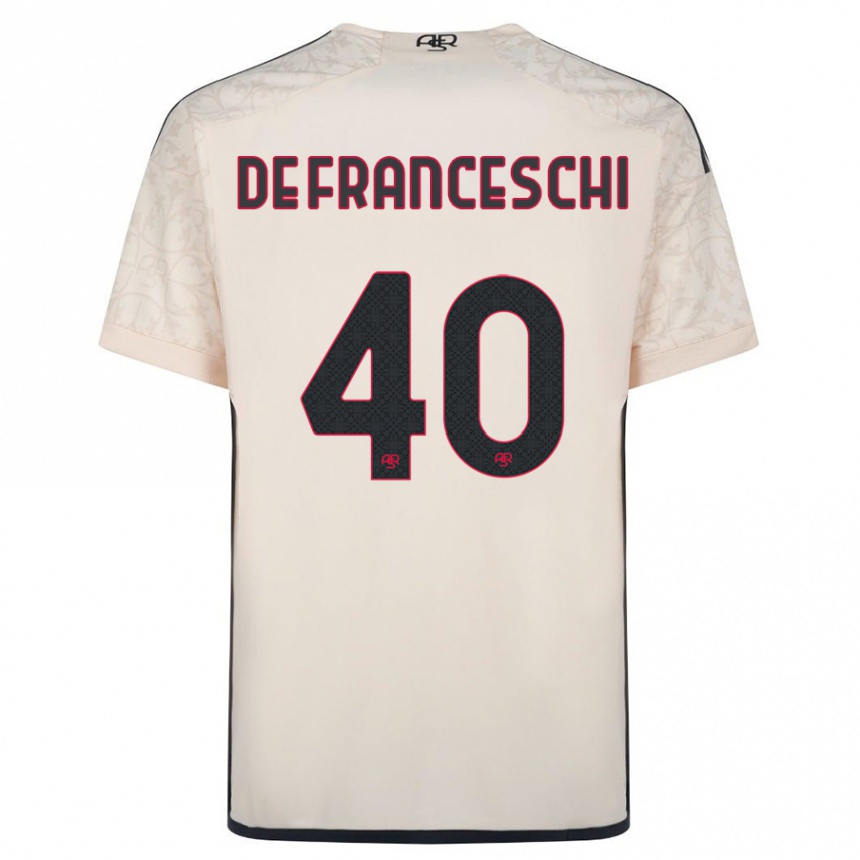 Mujer Fútbol Camiseta Leonardo De Franceschi #40 Blanquecino 2ª Equipación 2023/24