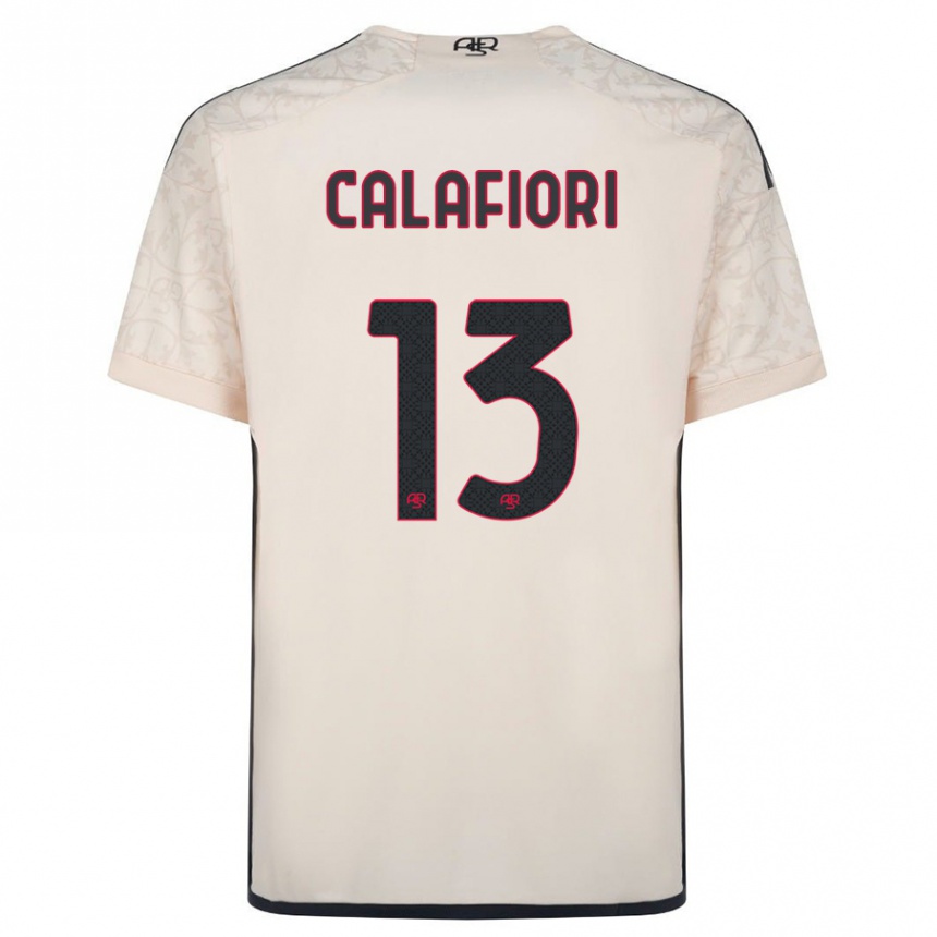 Mujer Fútbol Camiseta Riccardo Calafiori #13 Blanquecino 2ª Equipación 2023/24