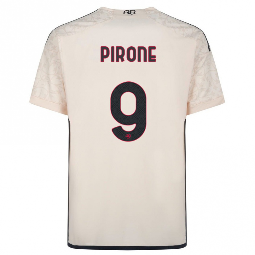 Mujer Fútbol Camiseta Valeria Pirone #9 Blanquecino 2ª Equipación 2023/24