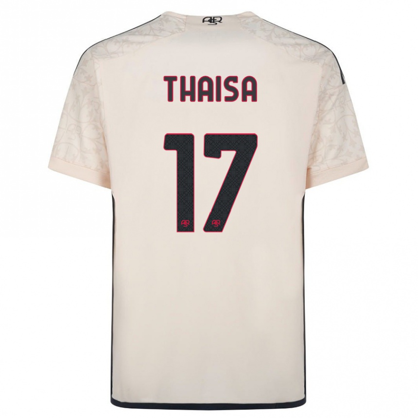 Mujer Fútbol Camiseta Thaisa #17 Blanquecino 2ª Equipación 2023/24