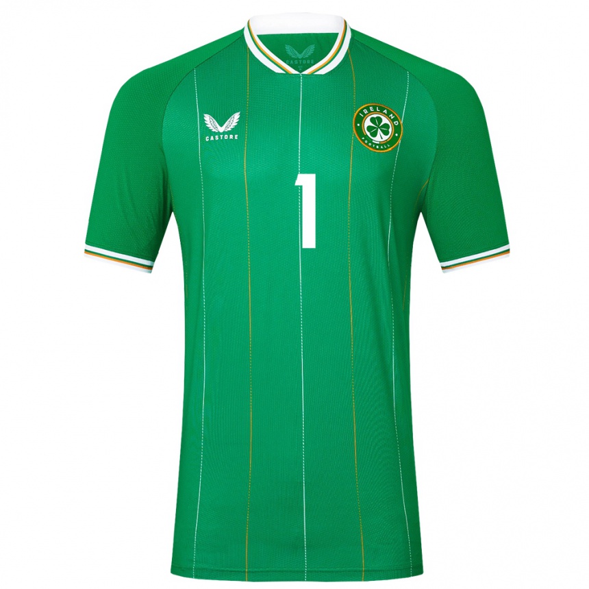 Niño Fútbol Camiseta Irlanda Tiernan Brooks #1 Verde 1ª Equipación 24-26