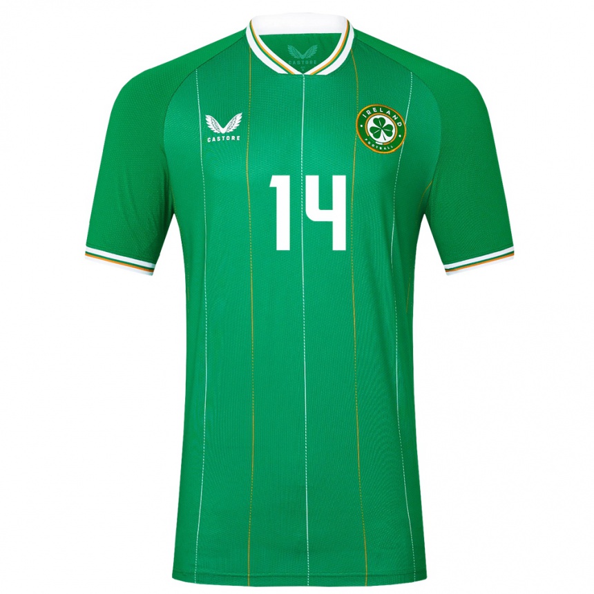 Niño Fútbol Camiseta Irlanda Jayson Molumby #14 Verde 1ª Equipación 24-26