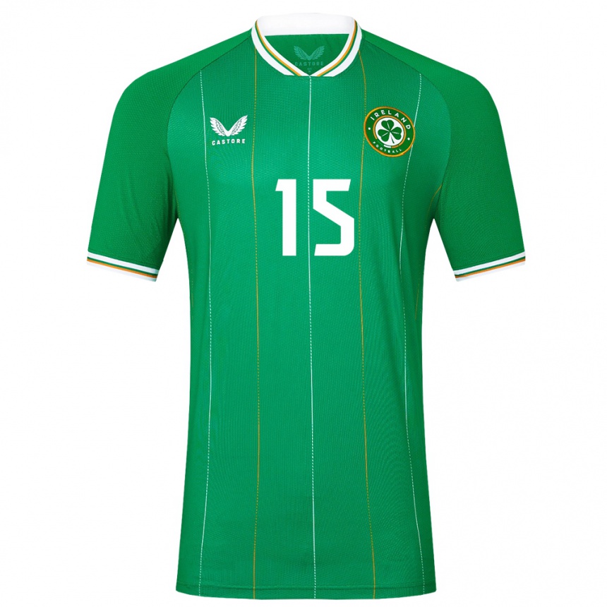 Niño Fútbol Camiseta Irlanda Kyle Fitzgerald #15 Verde 1ª Equipación 24-26