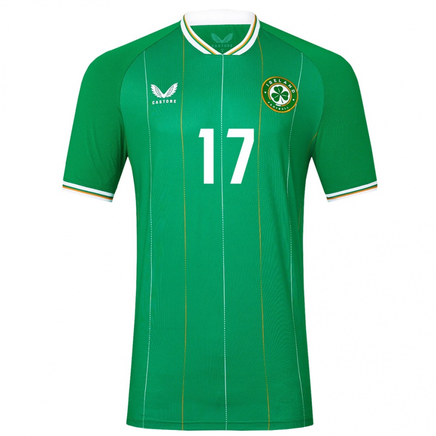 Niño Fútbol Camiseta Irlanda Jamie Finn #17 Verde 1ª Equipación 24-26
