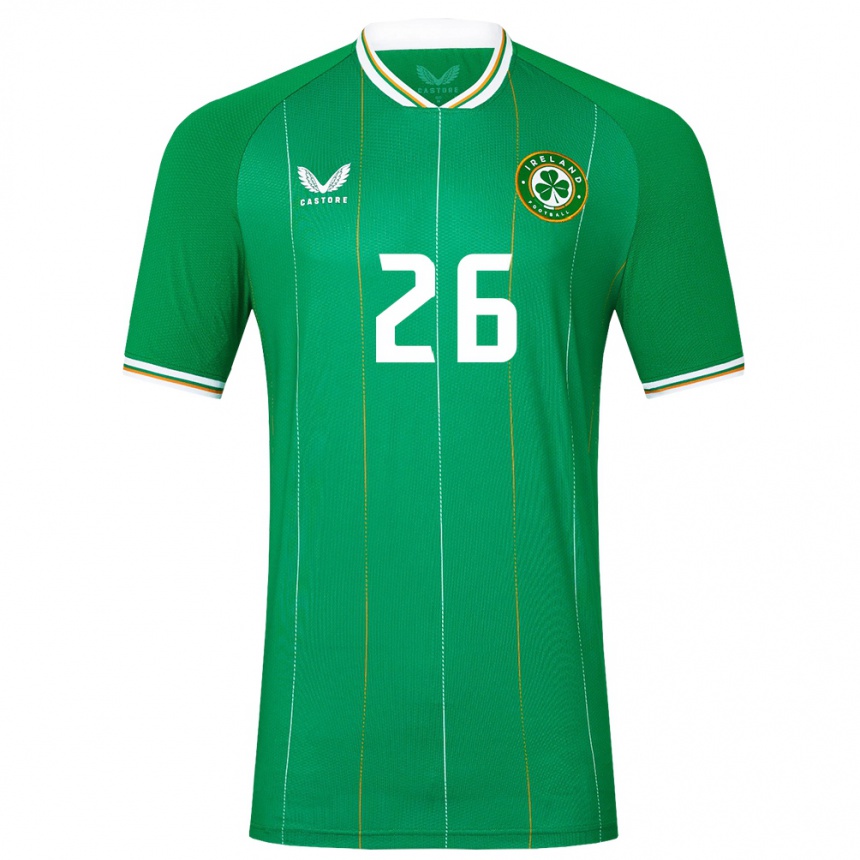 Niño Fútbol Camiseta Irlanda Deborah-Anne De La Harpe #26 Verde 1ª Equipación 24-26