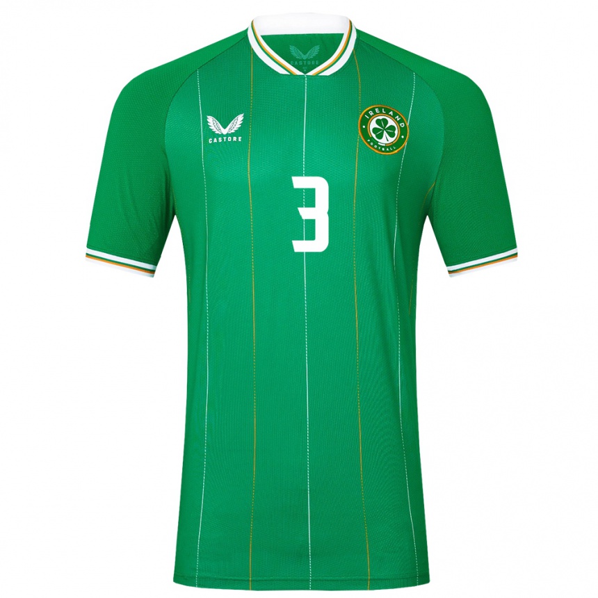Niño Fútbol Camiseta Irlanda Ryan Manning #3 Verde 1ª Equipación 24-26