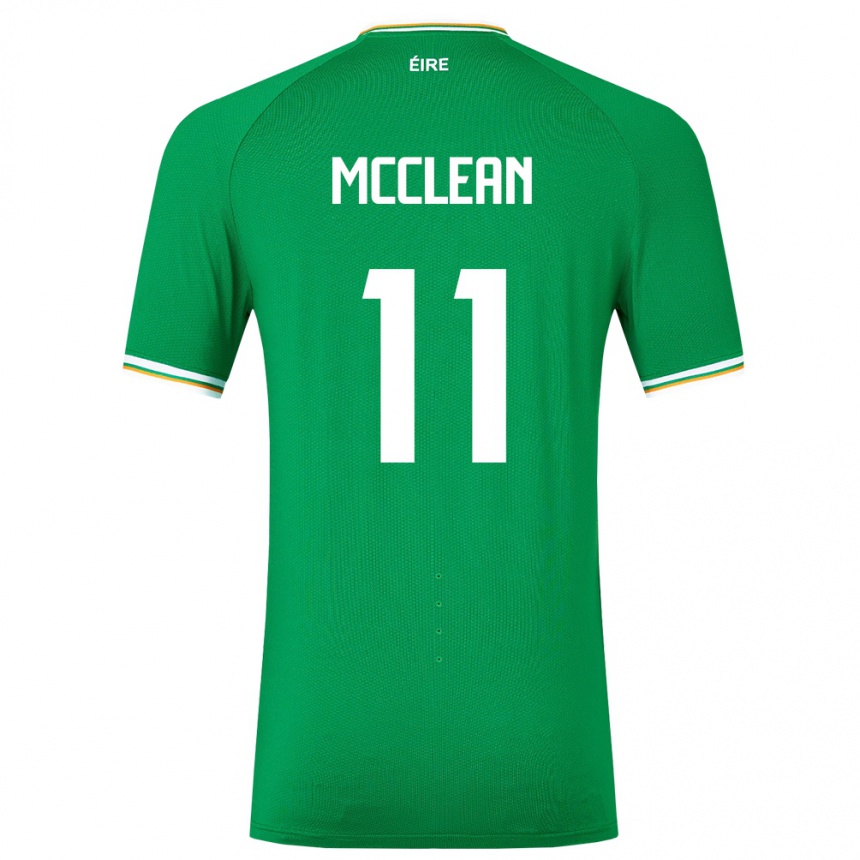 Niño Fútbol Camiseta Irlanda James Mcclean #11 Verde 1ª Equipación 24-26