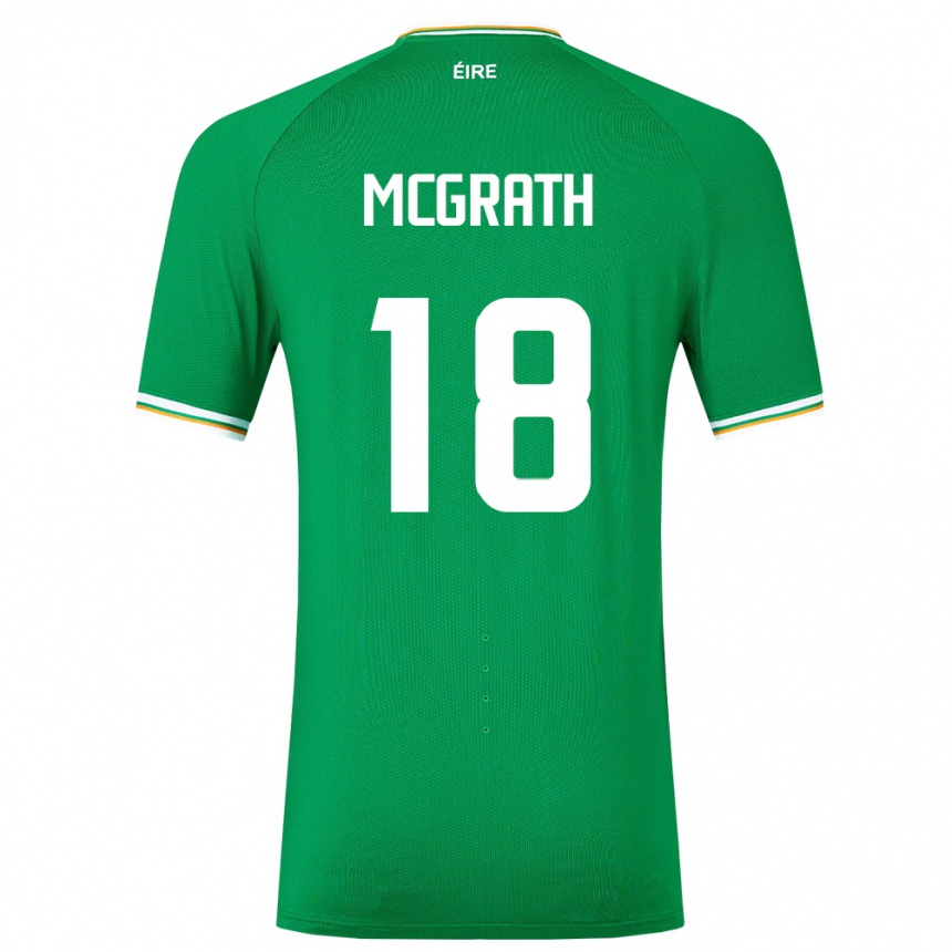 Niño Fútbol Camiseta Irlanda Jamie Mcgrath #18 Verde 1ª Equipación 24-26