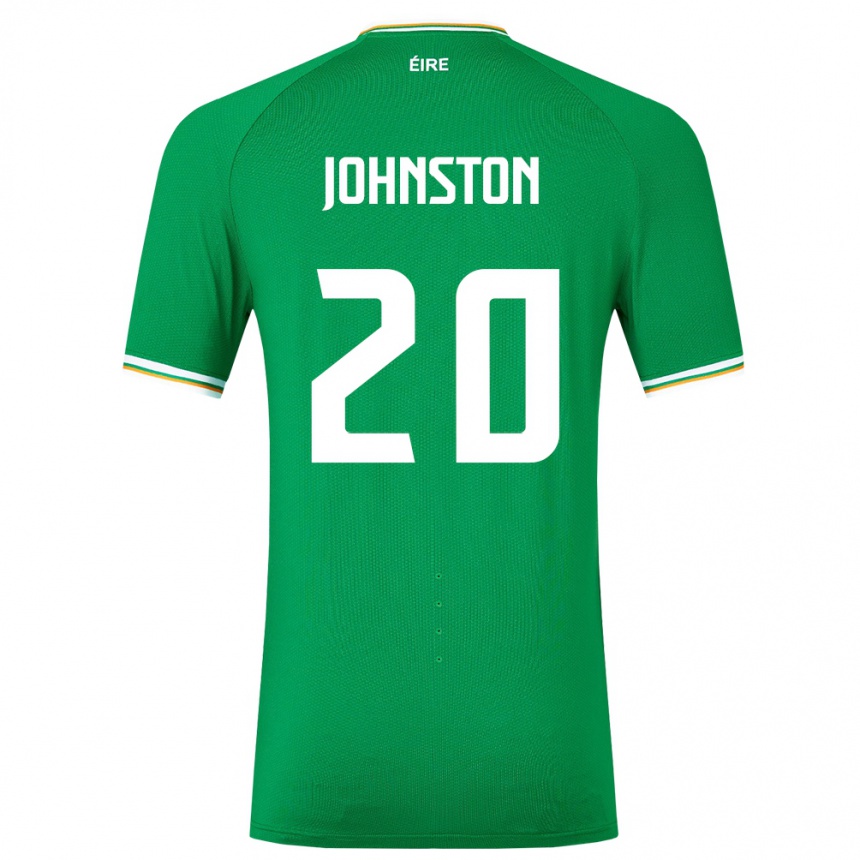 Niño Fútbol Camiseta Irlanda Mikey Johnston #20 Verde 1ª Equipación 24-26