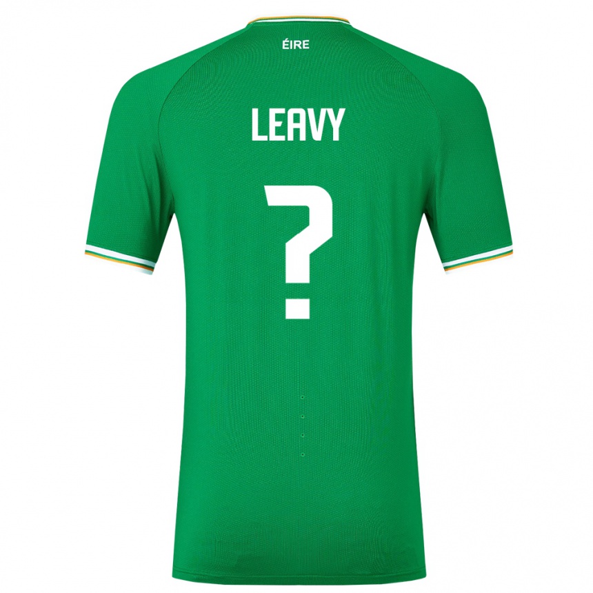 Niño Fútbol Camiseta Irlanda Kian Leavy #0 Verde 1ª Equipación 24-26