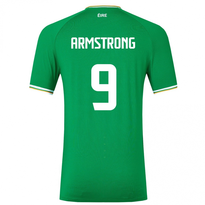 Niño Fútbol Camiseta Irlanda Sinclair Armstrong #9 Verde 1ª Equipación 24-26