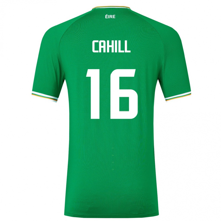 Niño Fútbol Camiseta Irlanda Killian Cahill #16 Verde 1ª Equipación 24-26