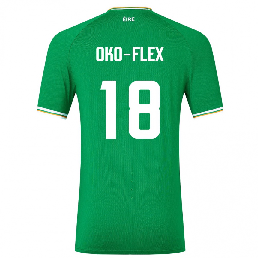 Niño Fútbol Camiseta Irlanda Armstrong Oko-Flex #18 Verde 1ª Equipación 24-26