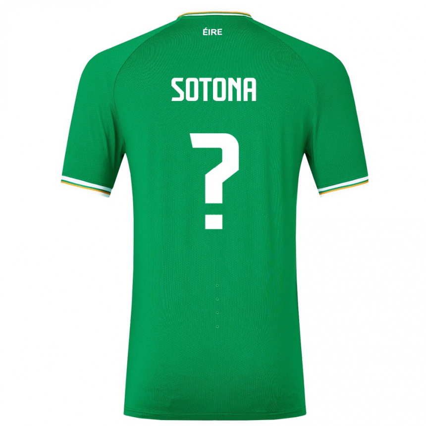 Niño Fútbol Camiseta Irlanda Deji Sotona #0 Verde 1ª Equipación 24-26