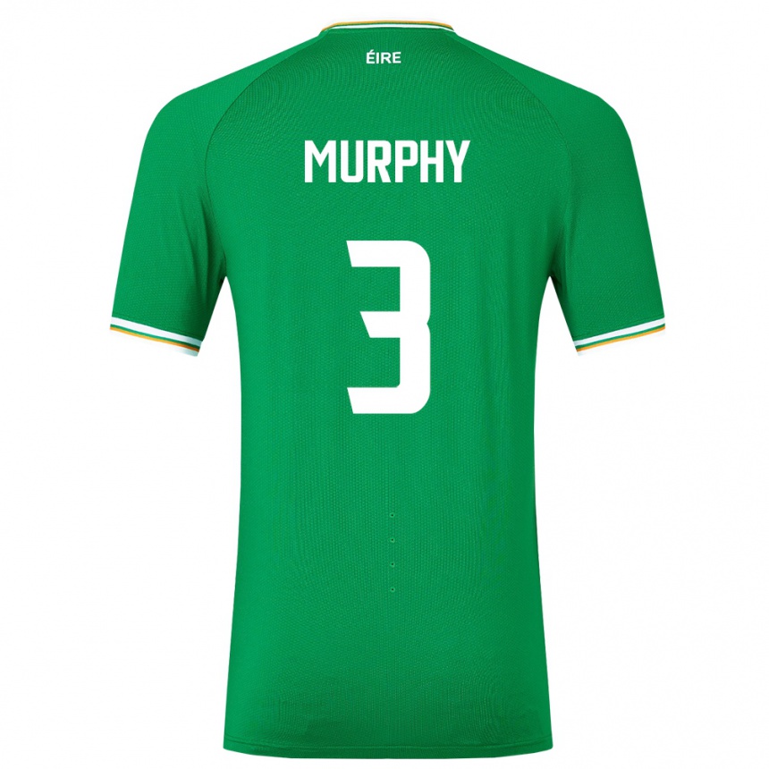 Niño Fútbol Camiseta Irlanda Alex Murphy #3 Verde 1ª Equipación 24-26