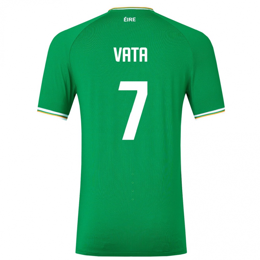Niño Fútbol Camiseta Irlanda Rocco Vata #7 Verde 1ª Equipación 24-26