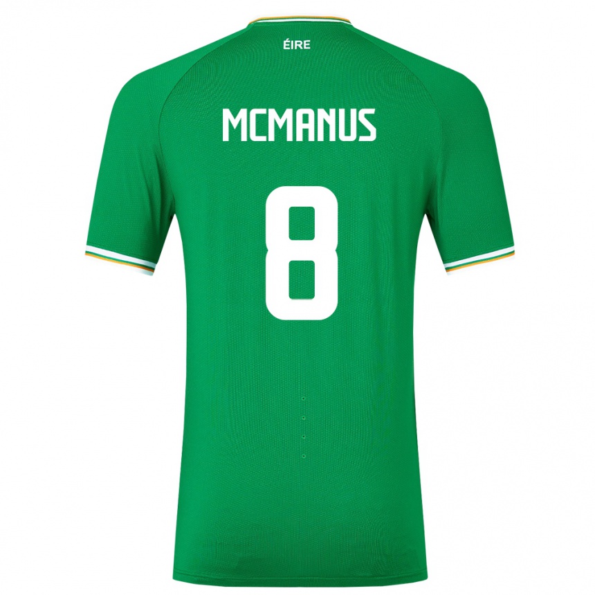 Niño Fútbol Camiseta Irlanda James Mcmanus #8 Verde 1ª Equipación 24-26