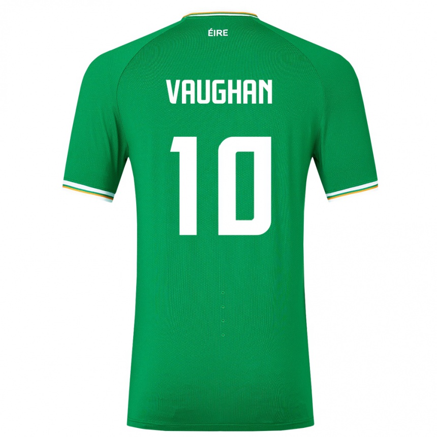 Niño Fútbol Camiseta Irlanda Harry Vaughan #10 Verde 1ª Equipación 24-26