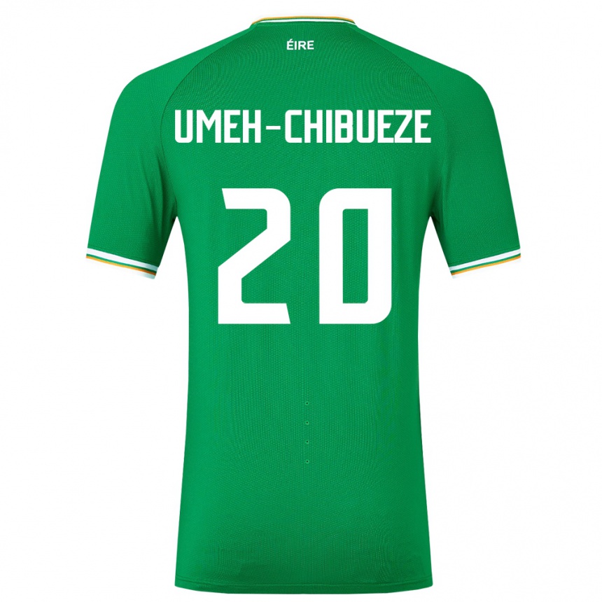 Niño Fútbol Camiseta Irlanda Franco Umeh-Chibueze #20 Verde 1ª Equipación 24-26