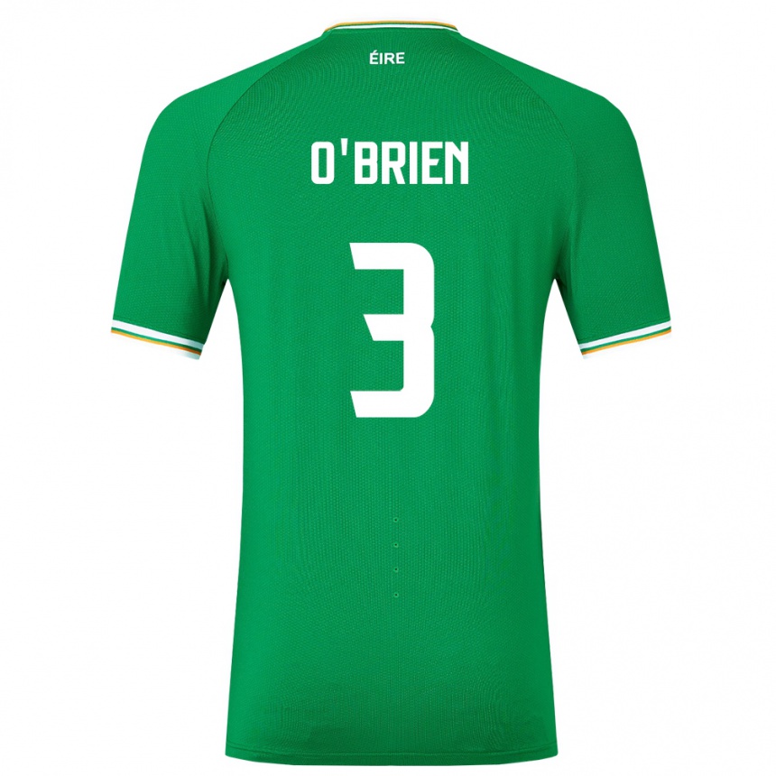 Niño Fútbol Camiseta Irlanda Luke O'brien #3 Verde 1ª Equipación 24-26