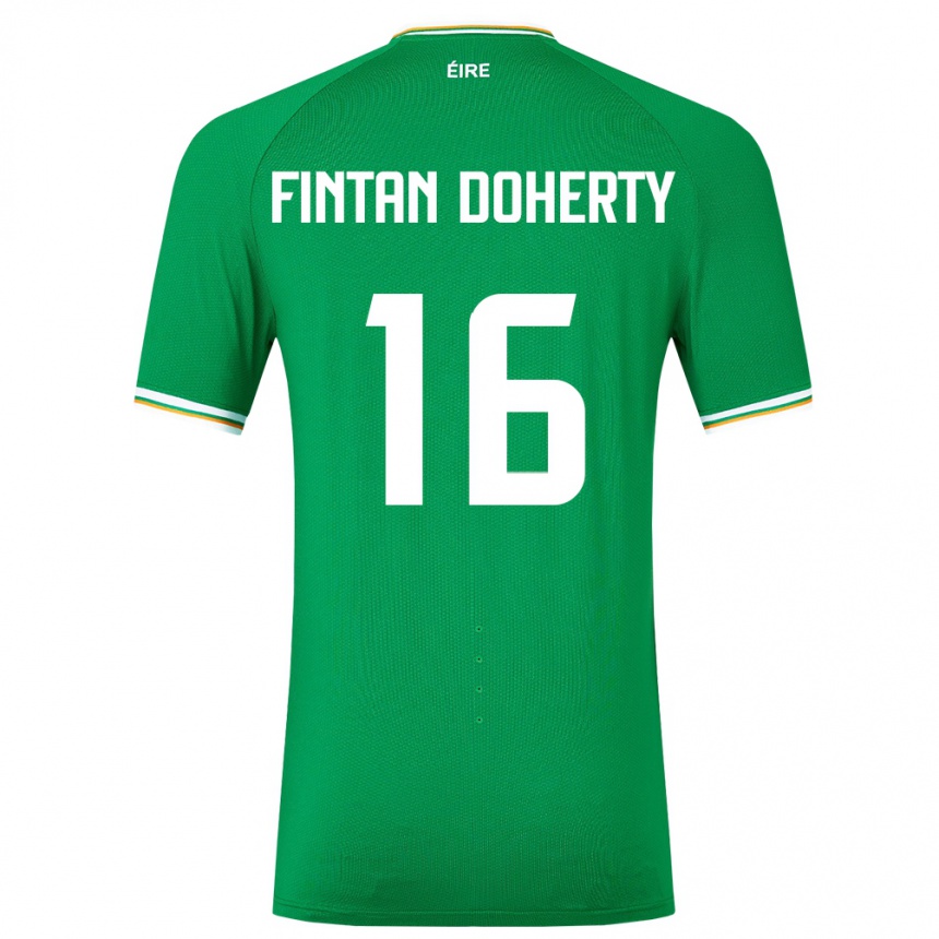 Niño Fútbol Camiseta Irlanda Fintan Doherty #16 Verde 1ª Equipación 24-26