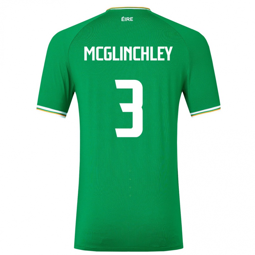 Niño Fútbol Camiseta Irlanda Harry Mcglinchley #3 Verde 1ª Equipación 24-26