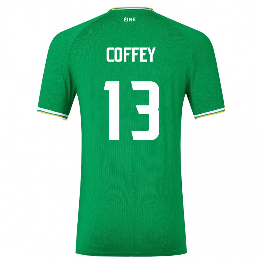 Niño Fútbol Camiseta Irlanda Fiachra Coffey #13 Verde 1ª Equipación 24-26