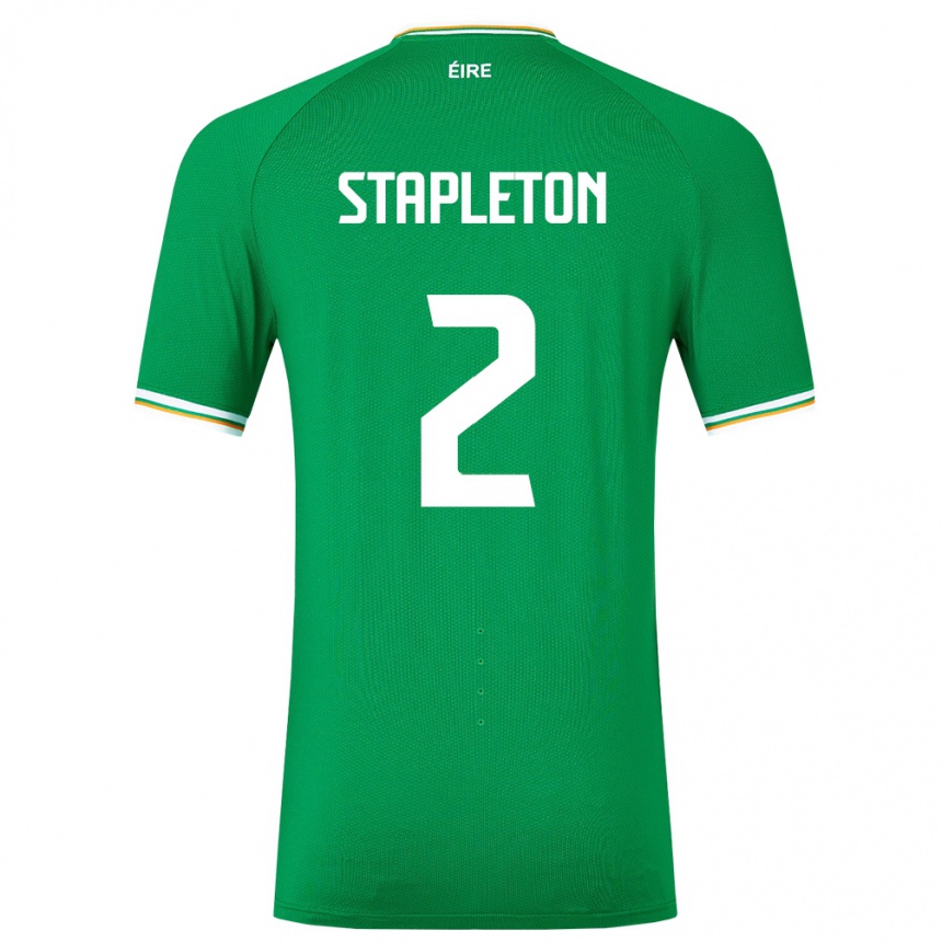 Niño Fútbol Camiseta Irlanda Jessie Stapleton #2 Verde 1ª Equipación 24-26