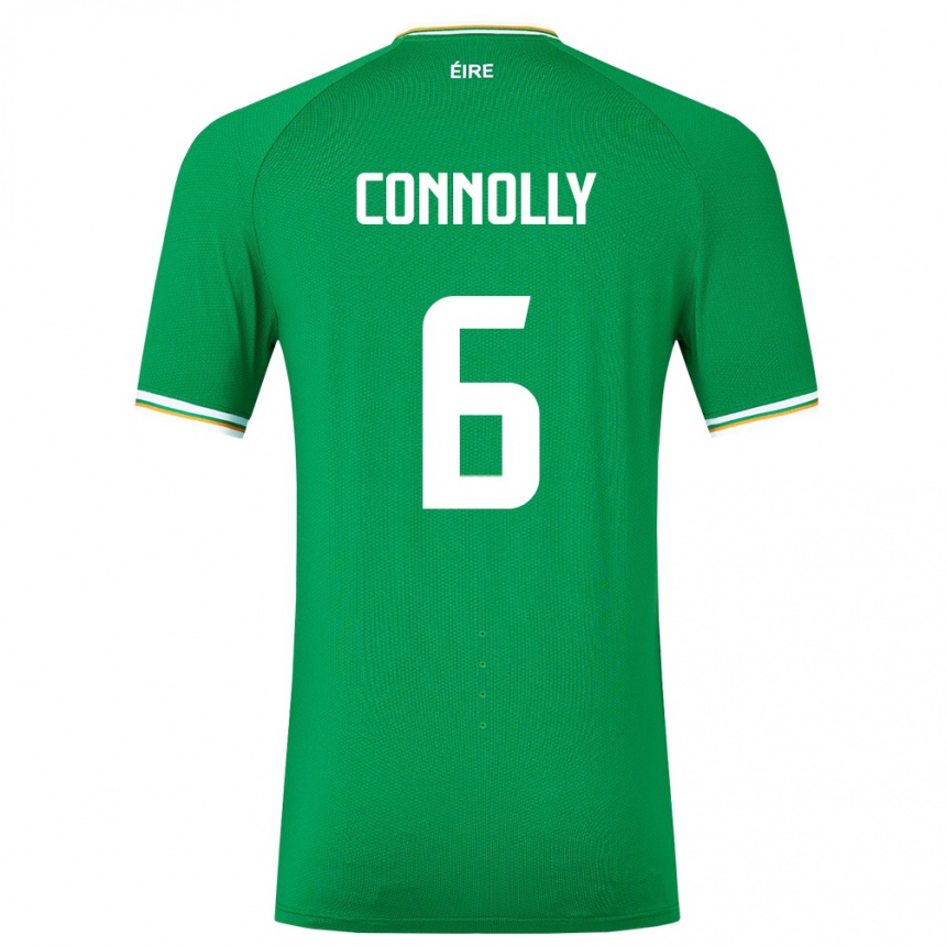 Niño Fútbol Camiseta Irlanda Megan Connolly #6 Verde 1ª Equipación 24-26