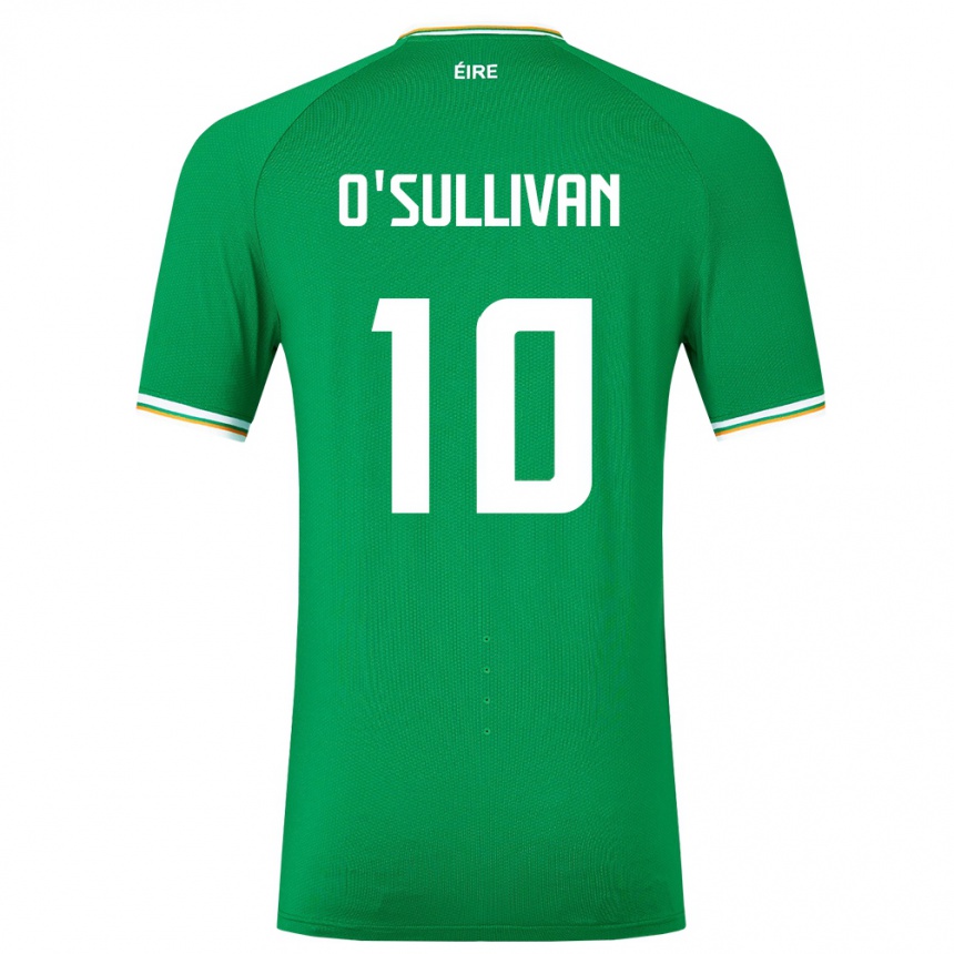 Niño Fútbol Camiseta Irlanda Denise O'sullivan #10 Verde 1ª Equipación 24-26