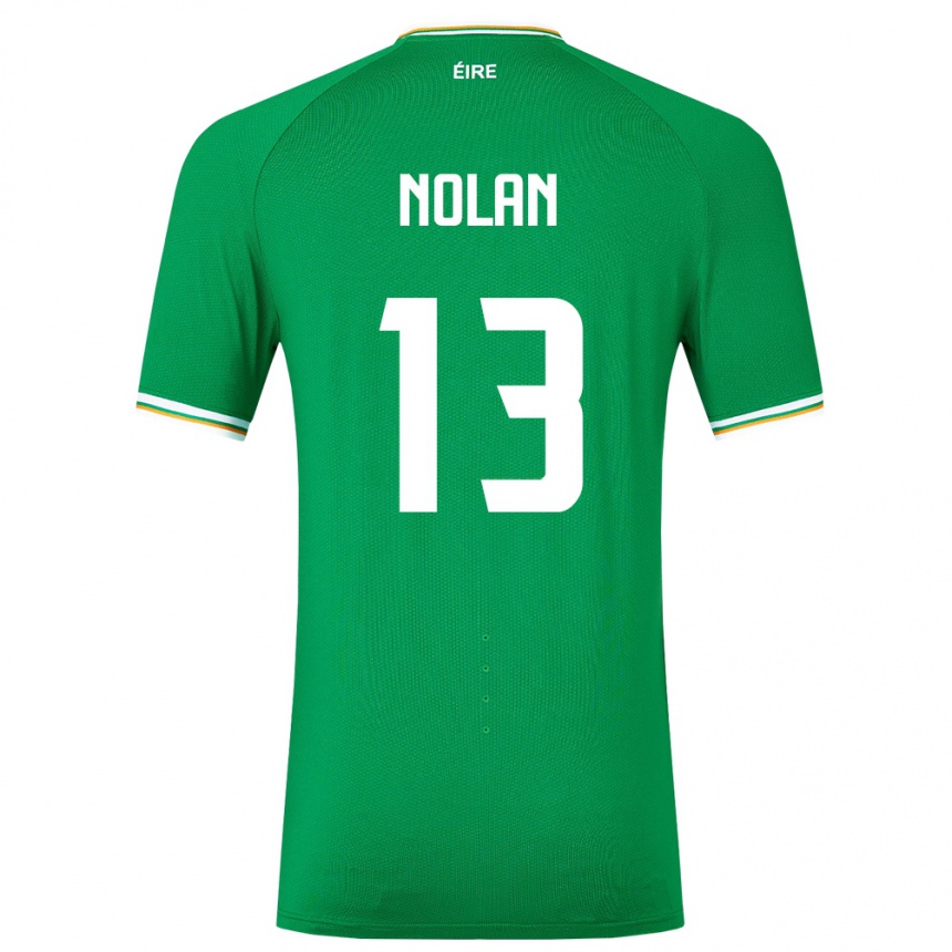 Niño Fútbol Camiseta Irlanda Hayley Nolan #13 Verde 1ª Equipación 24-26