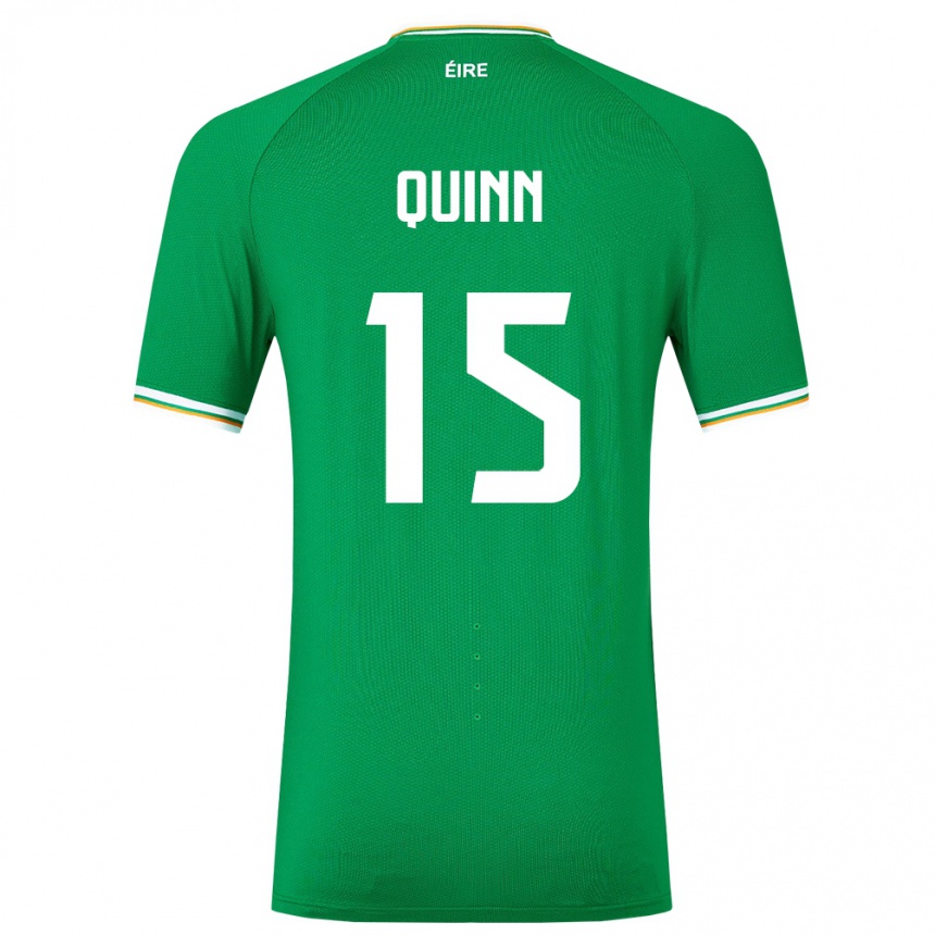 Niño Fútbol Camiseta Irlanda Lucy Quinn #15 Verde 1ª Equipación 24-26