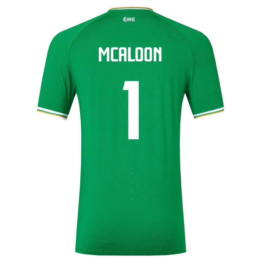 Niño Fútbol Camiseta Irlanda Naoisha Mcaloon #1 Verde 1ª Equipación 24-26