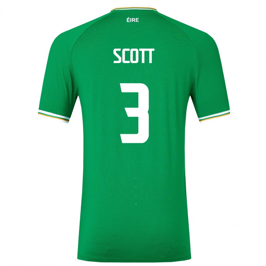 Niño Fútbol Camiseta Irlanda Harriet Scott #3 Verde 1ª Equipación 24-26