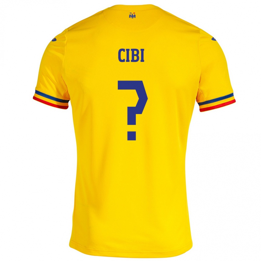 Niño Fútbol Camiseta Rumania Fabiano Cibi #0 Amarillo 1ª Equipación 24-26