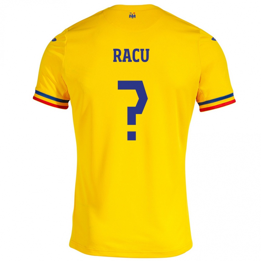 Niño Fútbol Camiseta Rumania Andrei Racu #0 Amarillo 1ª Equipación 24-26