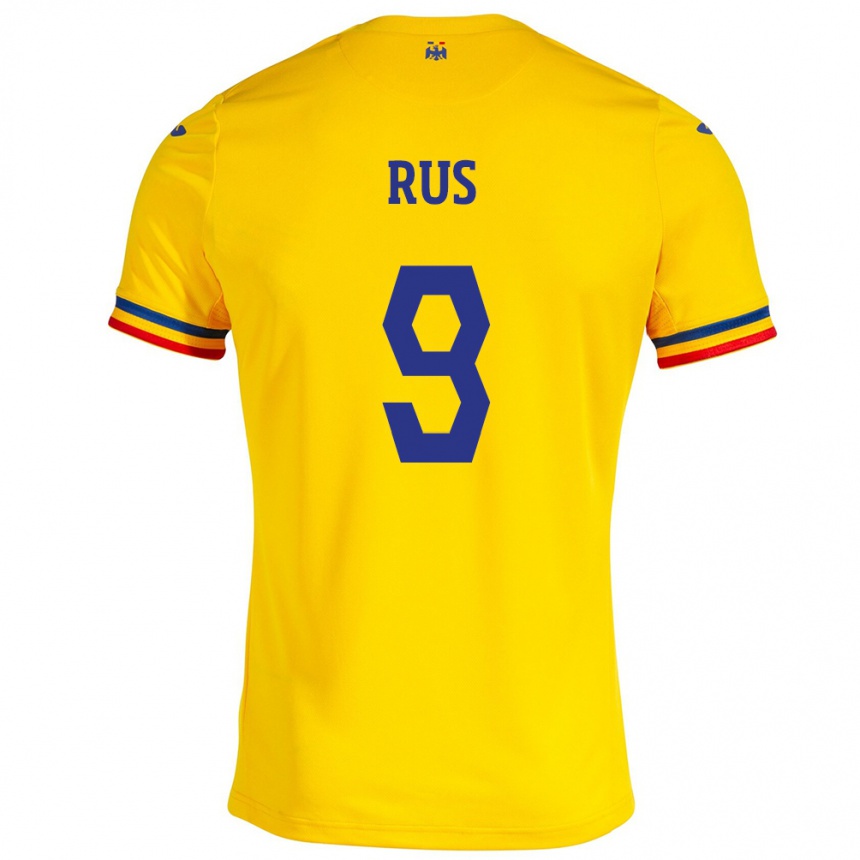 Niño Fútbol Camiseta Rumania Laura Rus #9 Amarillo 1ª Equipación 24-26