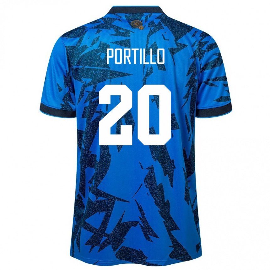 Niño Fútbol Camiseta El Salvador Isaac Portillo #20 Azul 1ª Equipación 24-26