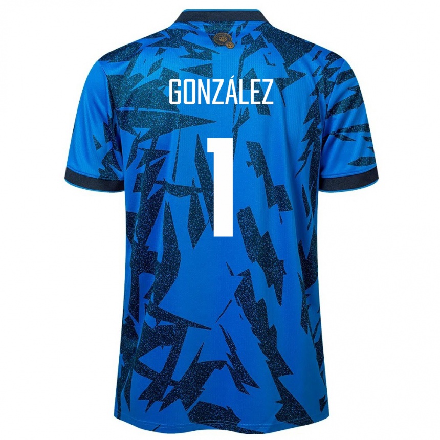 Niño Fútbol Camiseta El Salvador Mario González #1 Azul 1ª Equipación 24-26