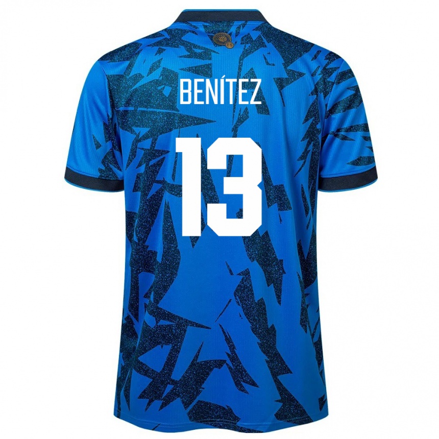 Niño Fútbol Camiseta El Salvador Tereso Benítez #13 Azul 1ª Equipación 24-26